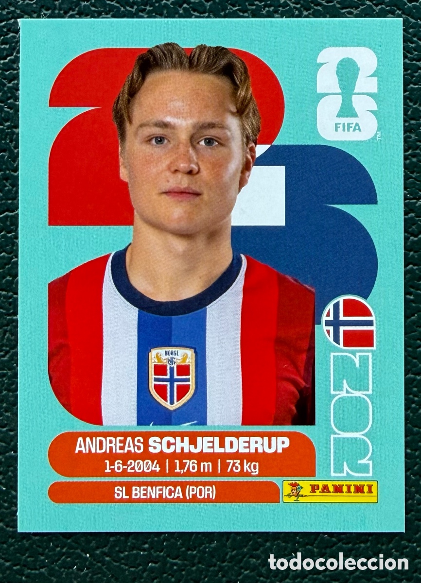 Cartes &agrave; collectionner de Football: NOR 12 ANDREAS SCHJELDERUP NORUEGA CROMOS ALBUM FIFA WORLD CUP MUNDIAL 2026 PANINI