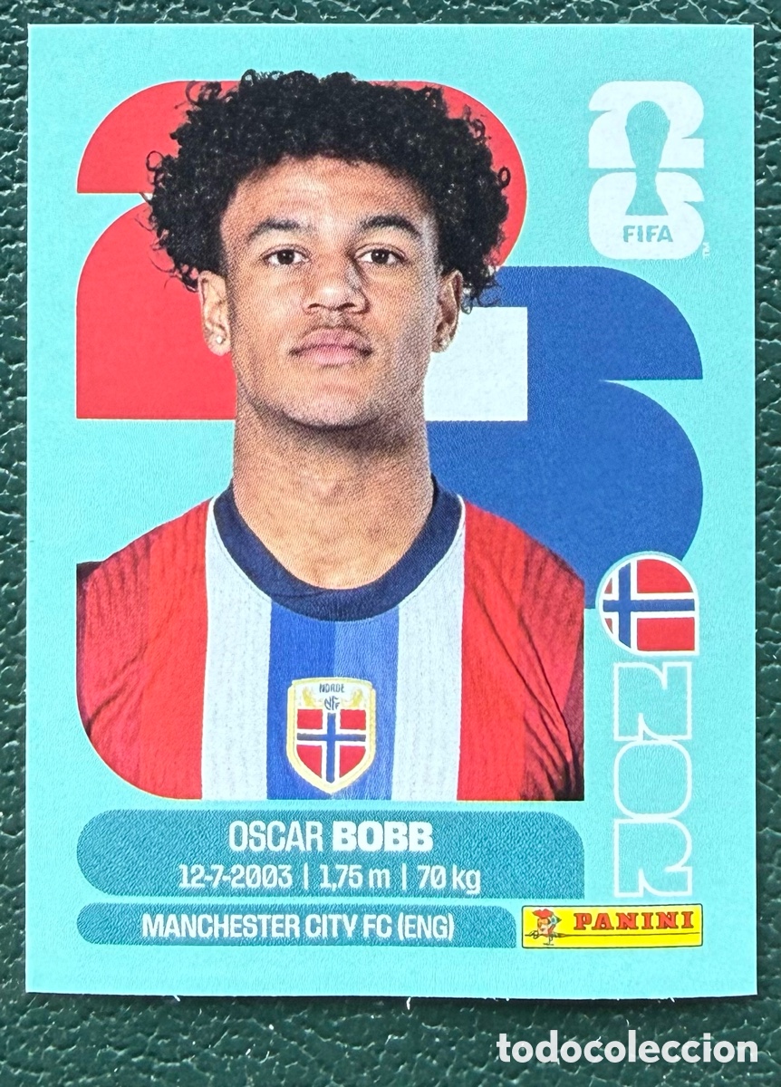 Fu&szlig;ball-Sticker: NOR 20 OSCAR BOBB NORUEGA CROMOS ALBUM FIFA WORLD CUP MUNDIAL 2026 PANINI