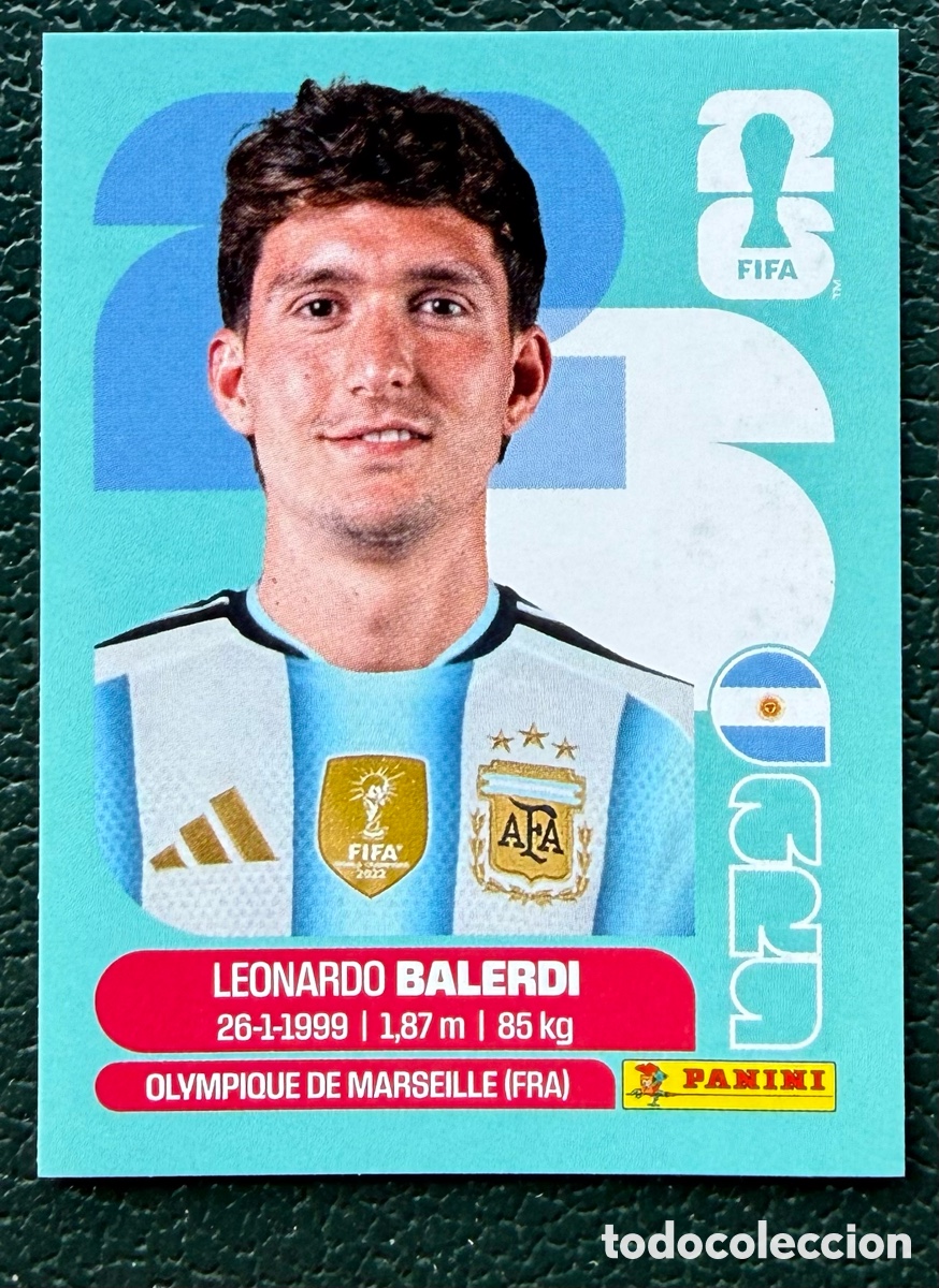 Fu&szlig;ball-Sticker: ARG 7 LEONARDO BALERDI ARGENTINA CROMOS ALBUM FIFA WORLD CUP MUNDIAL 2026 PANINI