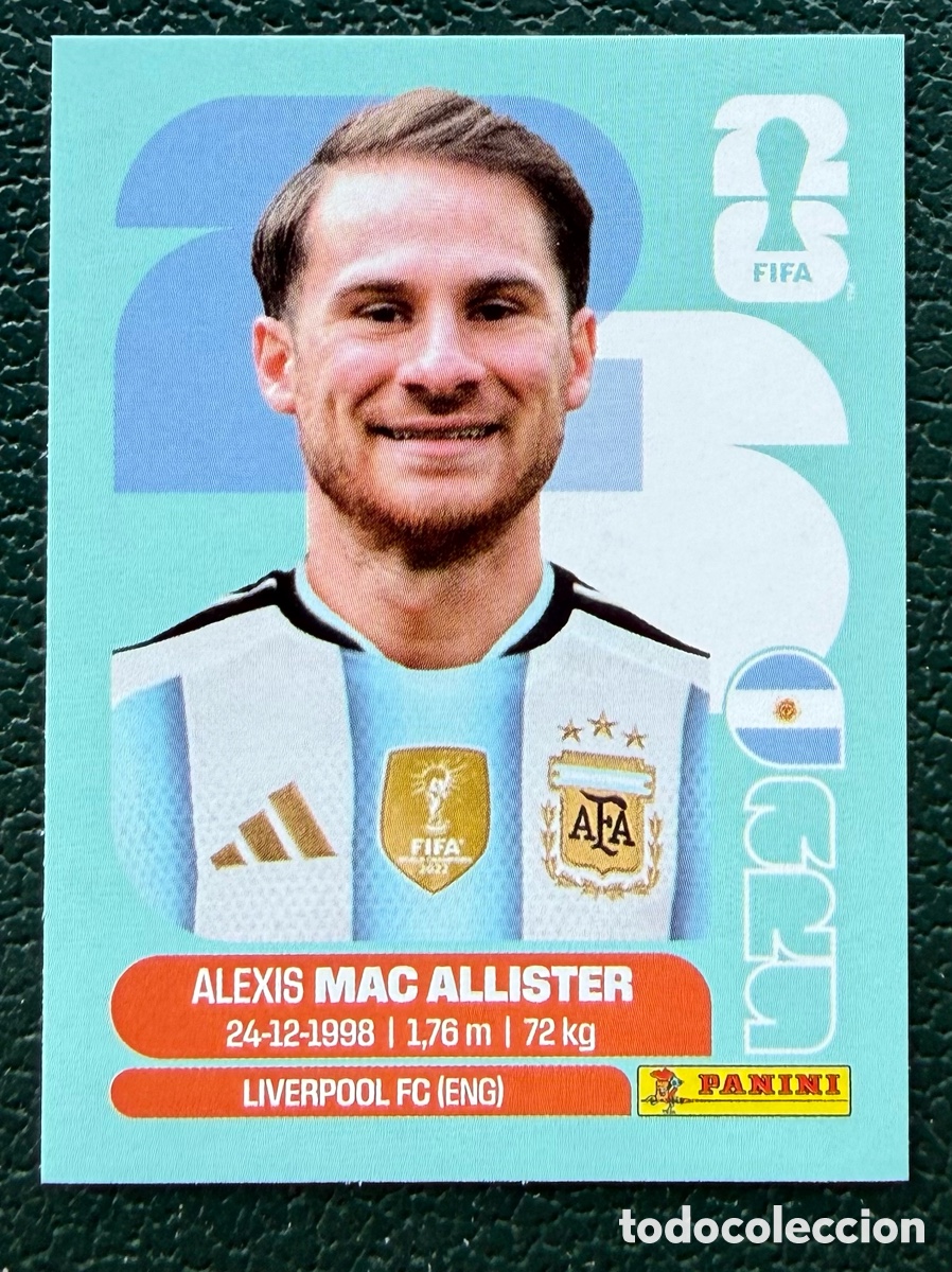 Fu&szlig;ball-Sticker: ARG 9 ALEXIS MAC ALLISTER ARGENTINA CROMOS ALBUM FIFA WORLD CUP MUNDIAL 2026 PANINI