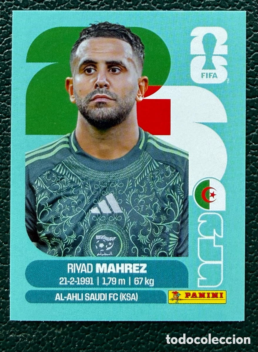 Cromos de f&uacute;tbol: ALG 15 RIYAD MAHREZ ARGELIA CROMOS ALBUM FIFA WORLD CUP MUNDIAL 2026 PANINI
