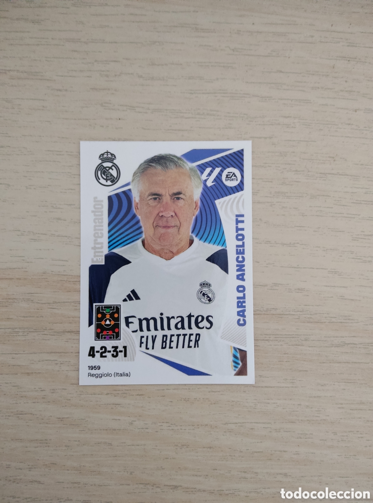 Cromos de f&uacute;tbol: 2 CARLO ANCELOTTI REAL MADRID LIGA ESTE 2024 2025
