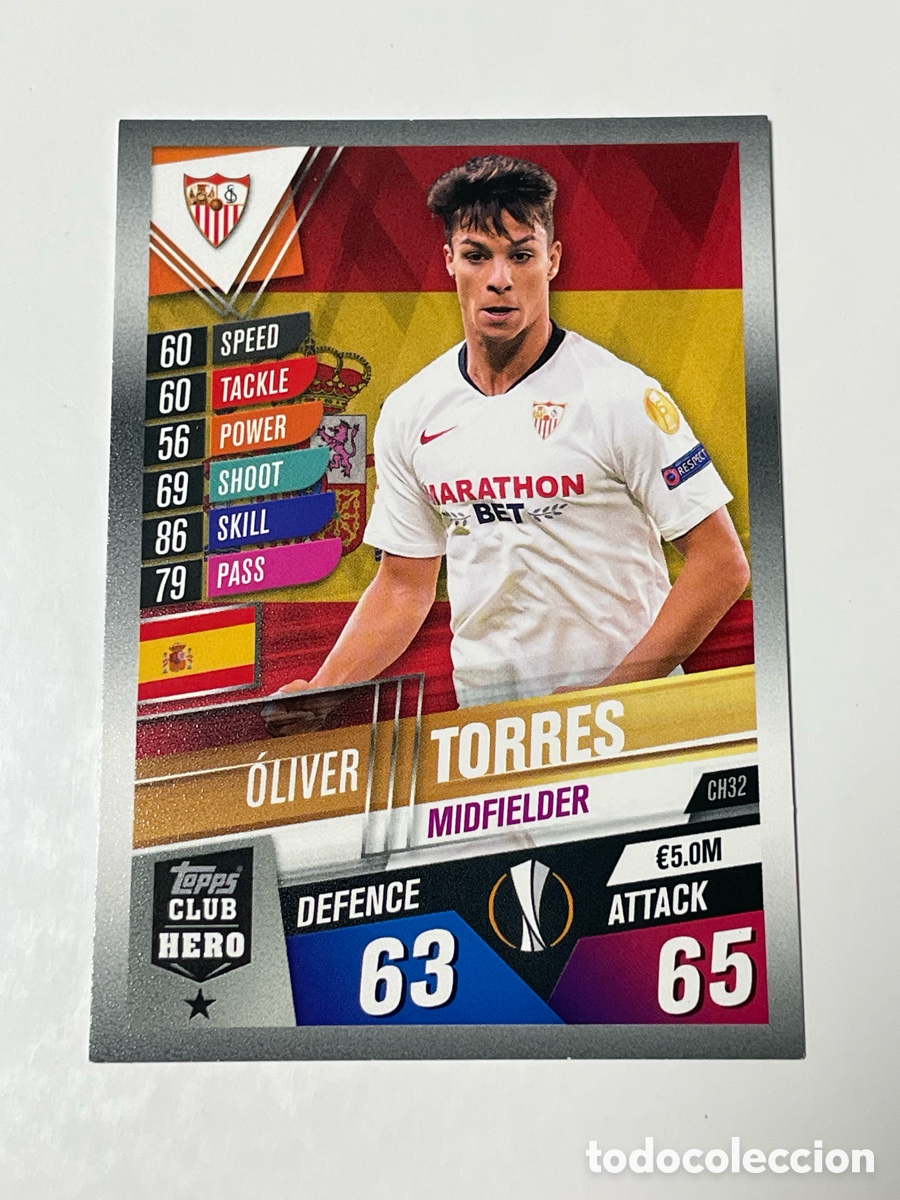 Cromos de f&uacute;tbol: Oliver Torres Sevilla Topps Match Attax 2019/20 #CH32