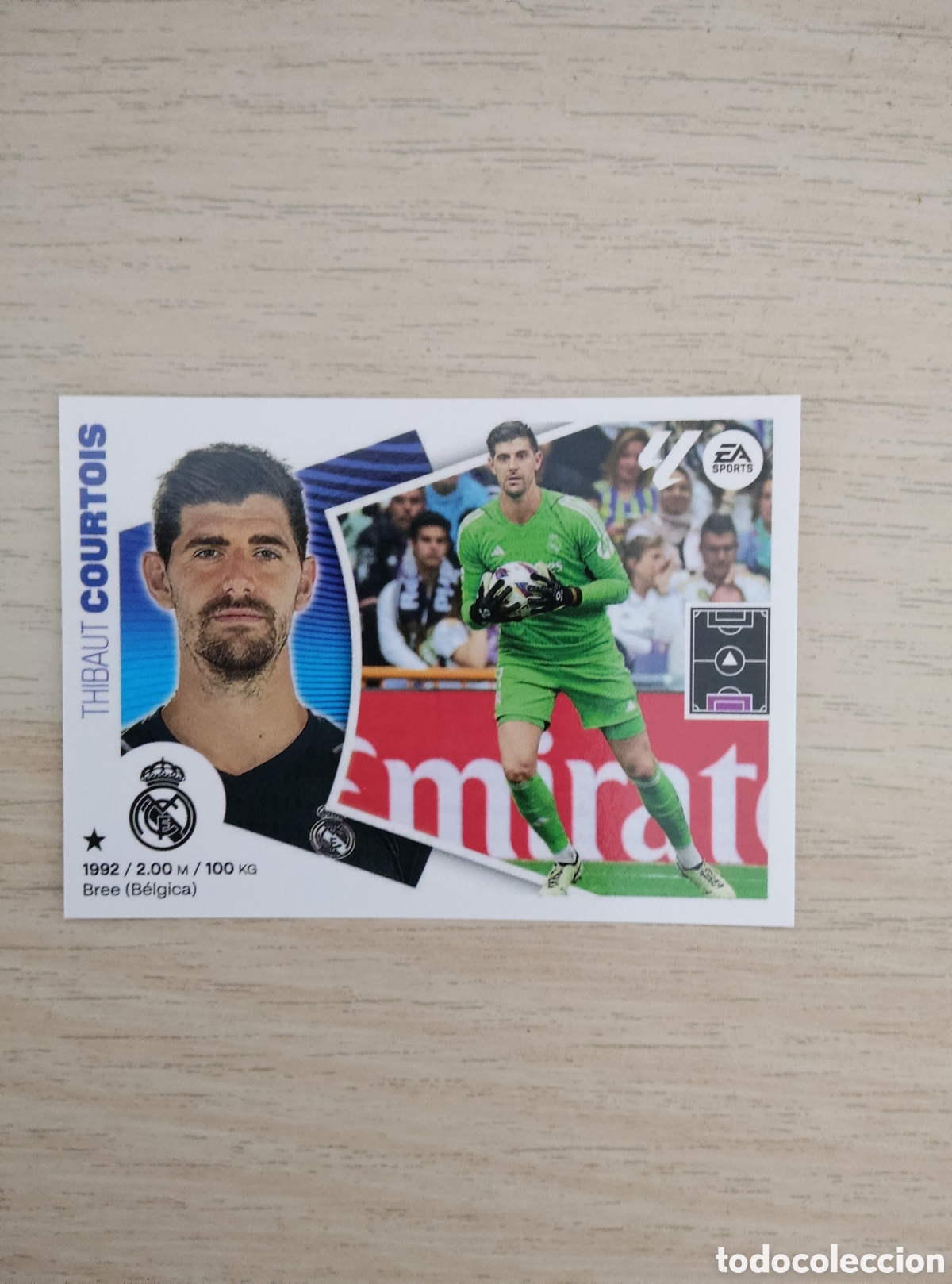 Cromos de f&uacute;tbol: 3 THIBAUT COURTOIS REAL MADRID LIGA ESTE 2024 2025