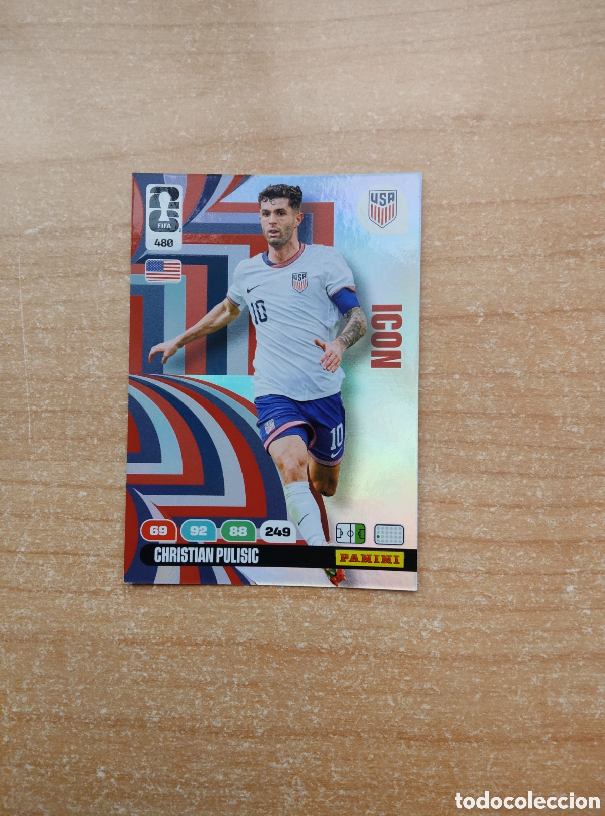 Cromos de f&uacute;tbol: 480 PULISIC ICON ESTADOS UNIDOS ADRENALYN XL MUNDIAL 2026