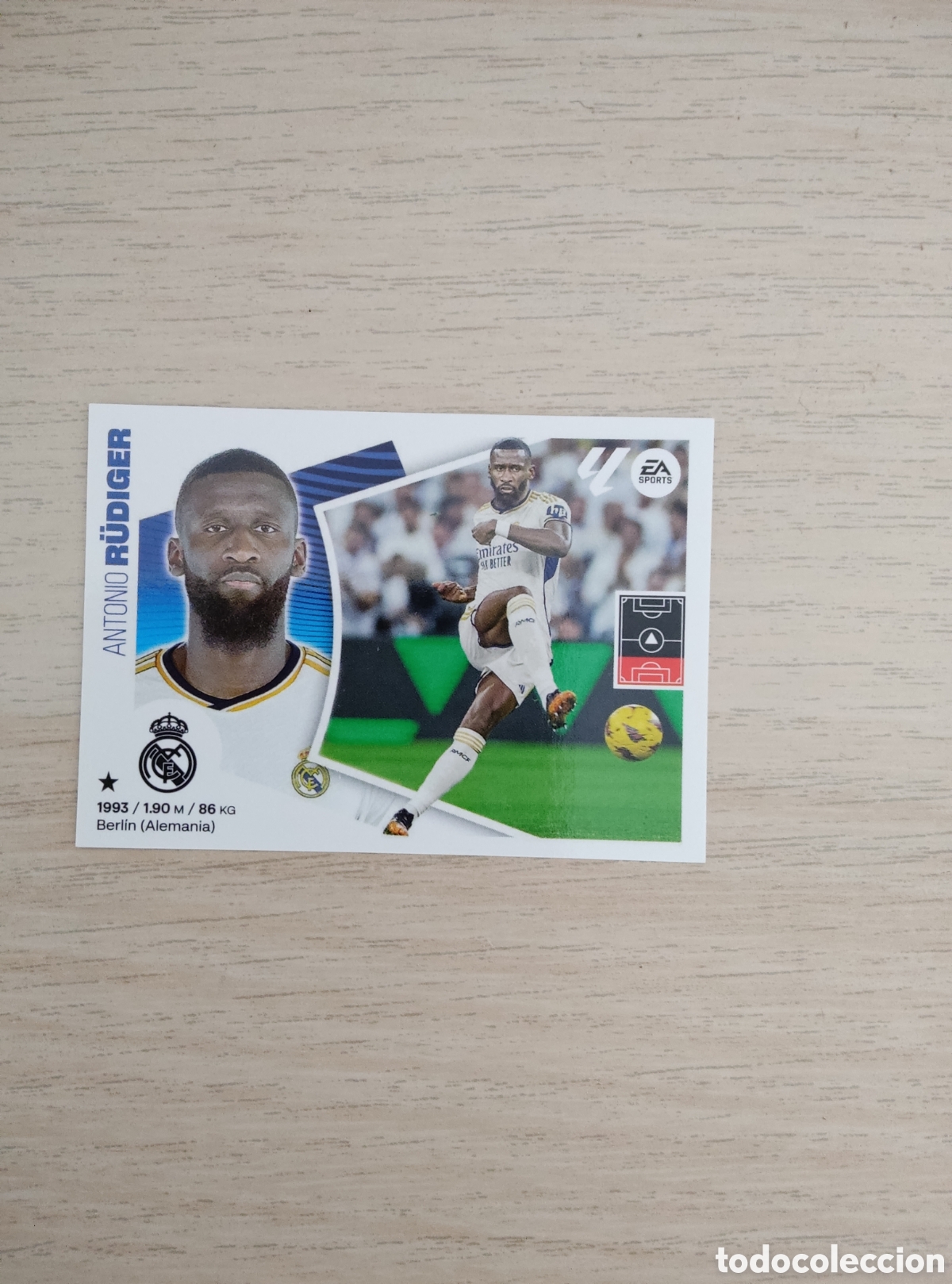Cromos de f&uacute;tbol: 8 R&Uuml;DIGER REAL MADRID LIGA ESTE 2024 2025
