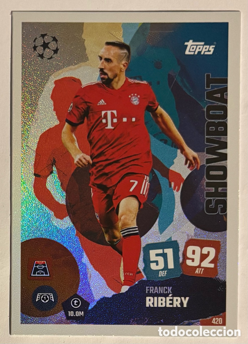 Cromos de f&uacute;tbol: FRANCK RIBERY (BAYERN MUNICH). CARTA SHOWBOAT TOPPS MATCH ATTAX 2025/26.