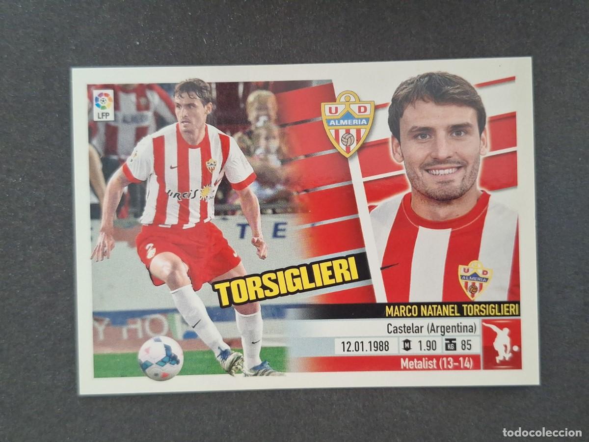 Cromos de f&uacute;tbol: L5 TORSIGLIERI U. D. ALMERIA FICHAJE 42 LIGA ESTE 2013 2014 13 14 NUNCA PEGADO SIN PEGAR
