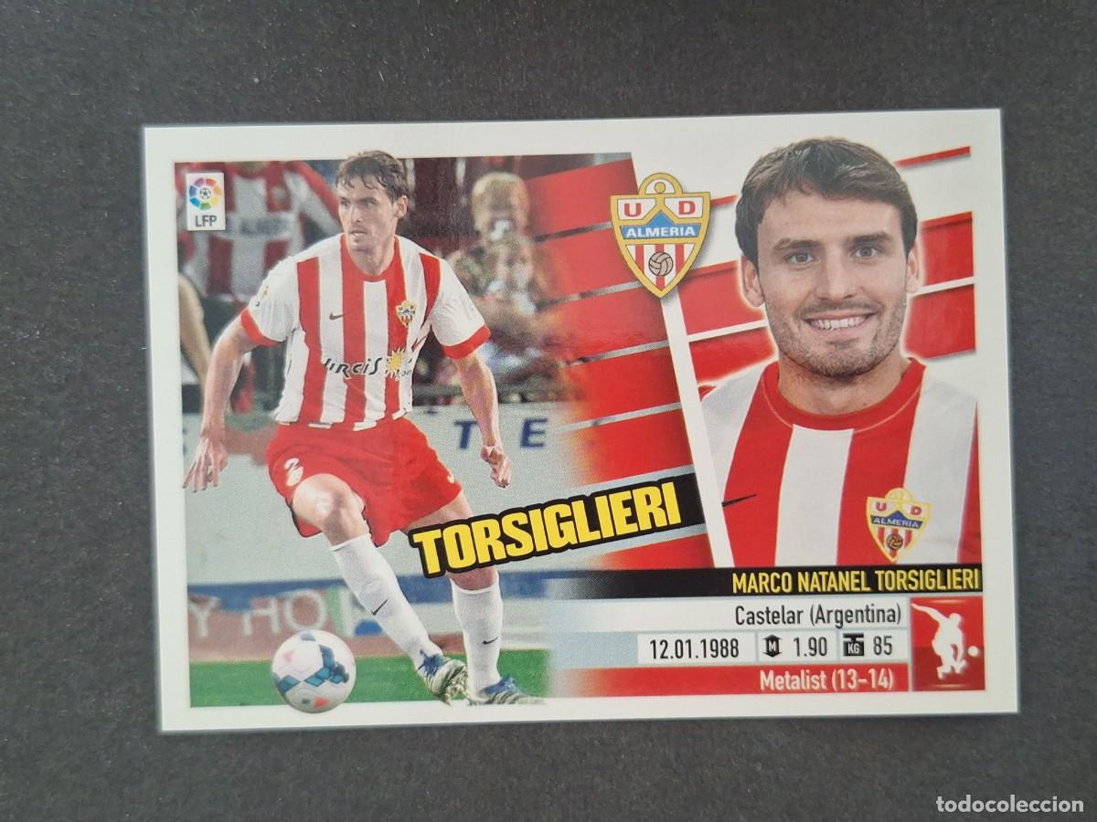 Cromos de f&uacute;tbol: L5 TORSIGLIERI U. D. ALMERIA FICHAJE 42 LIGA ESTE 2013 2014 13 14 NUNCA PEGADO SIN PEGAR