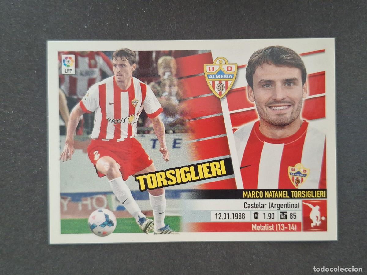 Cromos de f&uacute;tbol: L5 TORSIGLIERI U. D. ALMERIA FICHAJE 42 LIGA ESTE 2013 2014 13 14 NUNCA PEGADO SIN PEGAR