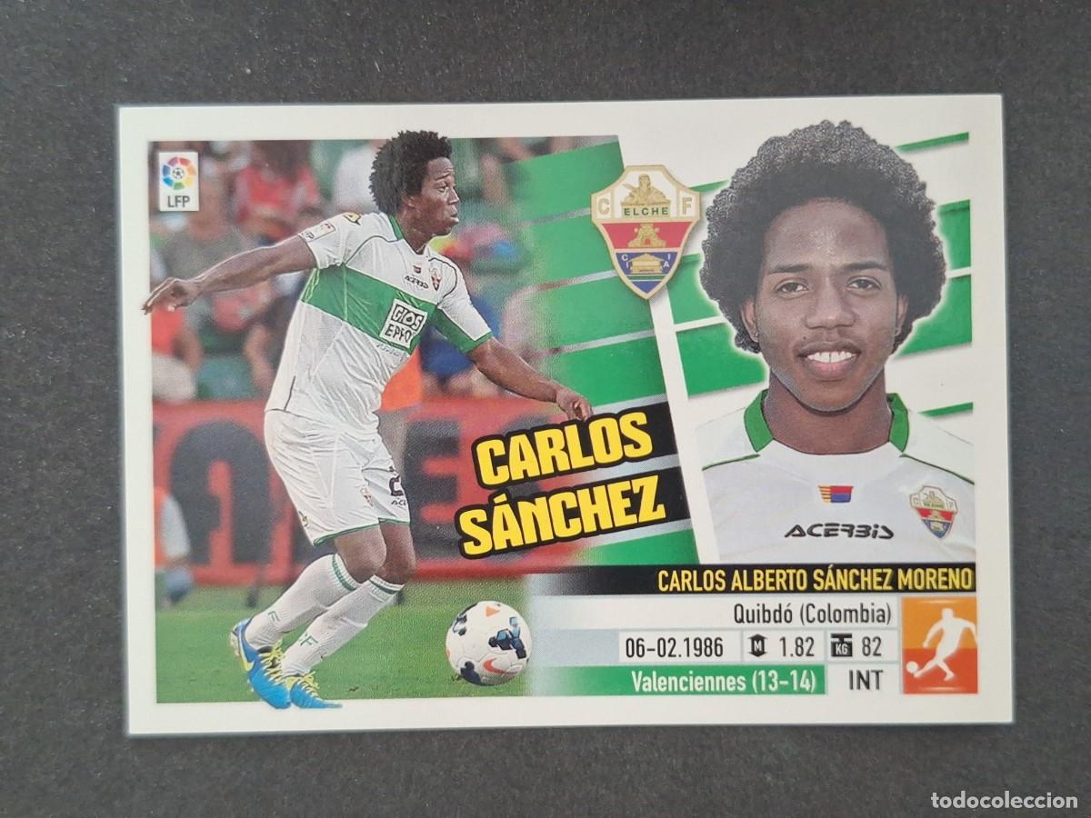 Cromos de f&uacute;tbol: L5 CARLOS SANCHEZ ELCHE C. F. FICHAJE 52 LIGA ESTE 2013 2014 13 14 NUNCA PEGADO SIN PEGAR