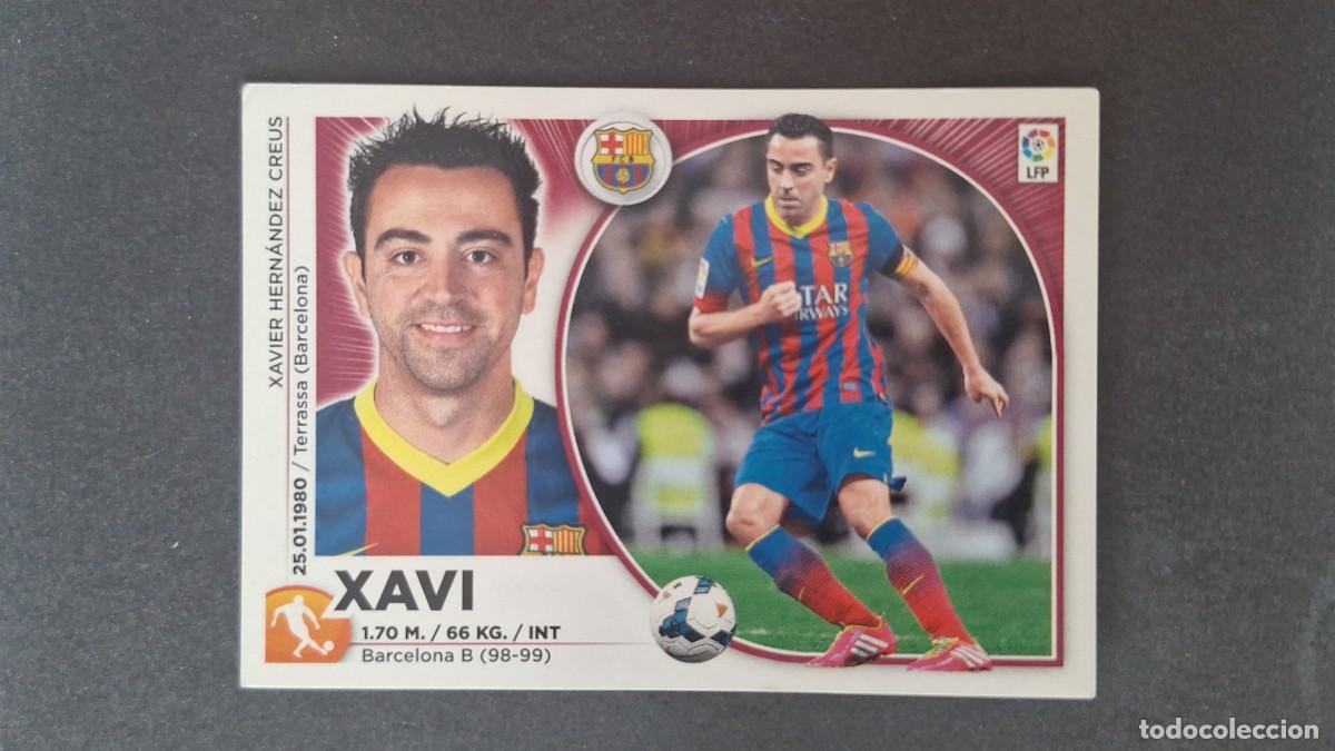 Cromos de f&uacute;tbol: L4 XAVI F. C. BARCELONA LIGA ESTE 2014 2015 14 15 NUNCA PEGADO SIN PEGAR