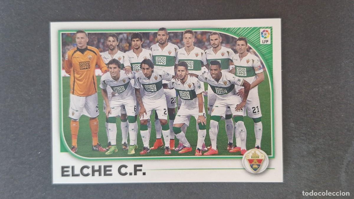 Cromos de f&uacute;tbol: L4 EQUIPO ALINEACION ELCHE C. F. LIGA ESTE 2014 2015 14 15 NUNCA PEGADO SIN PEGAR