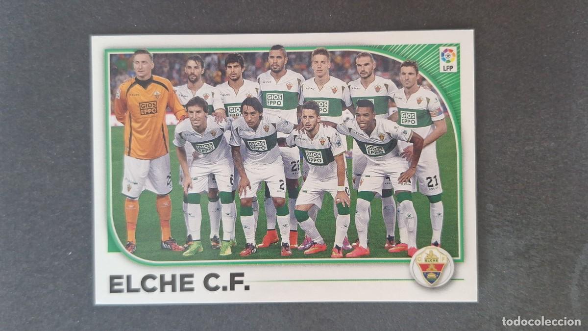 Cromos de f&uacute;tbol: L4 EQUIPO ALINEACION ELCHE C. F. LIGA ESTE 2014 2015 14 15 NUNCA PEGADO SIN PEGAR