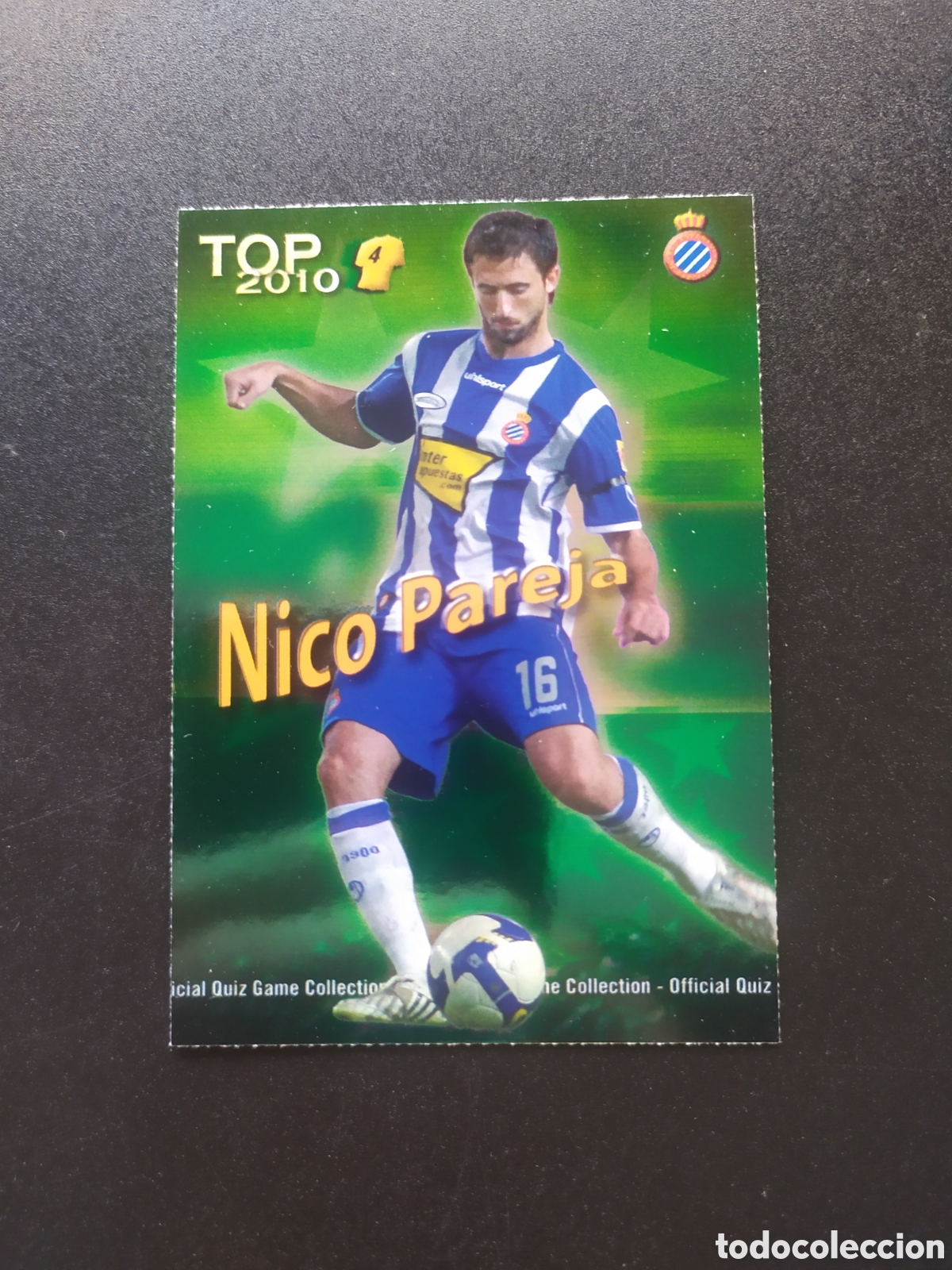 Cartes &agrave; collectionner de Football: Mundicromo fichas Liga 2009 2010 09 10 Nico Pareja top brillo verde n&deg; 563 Espanyol