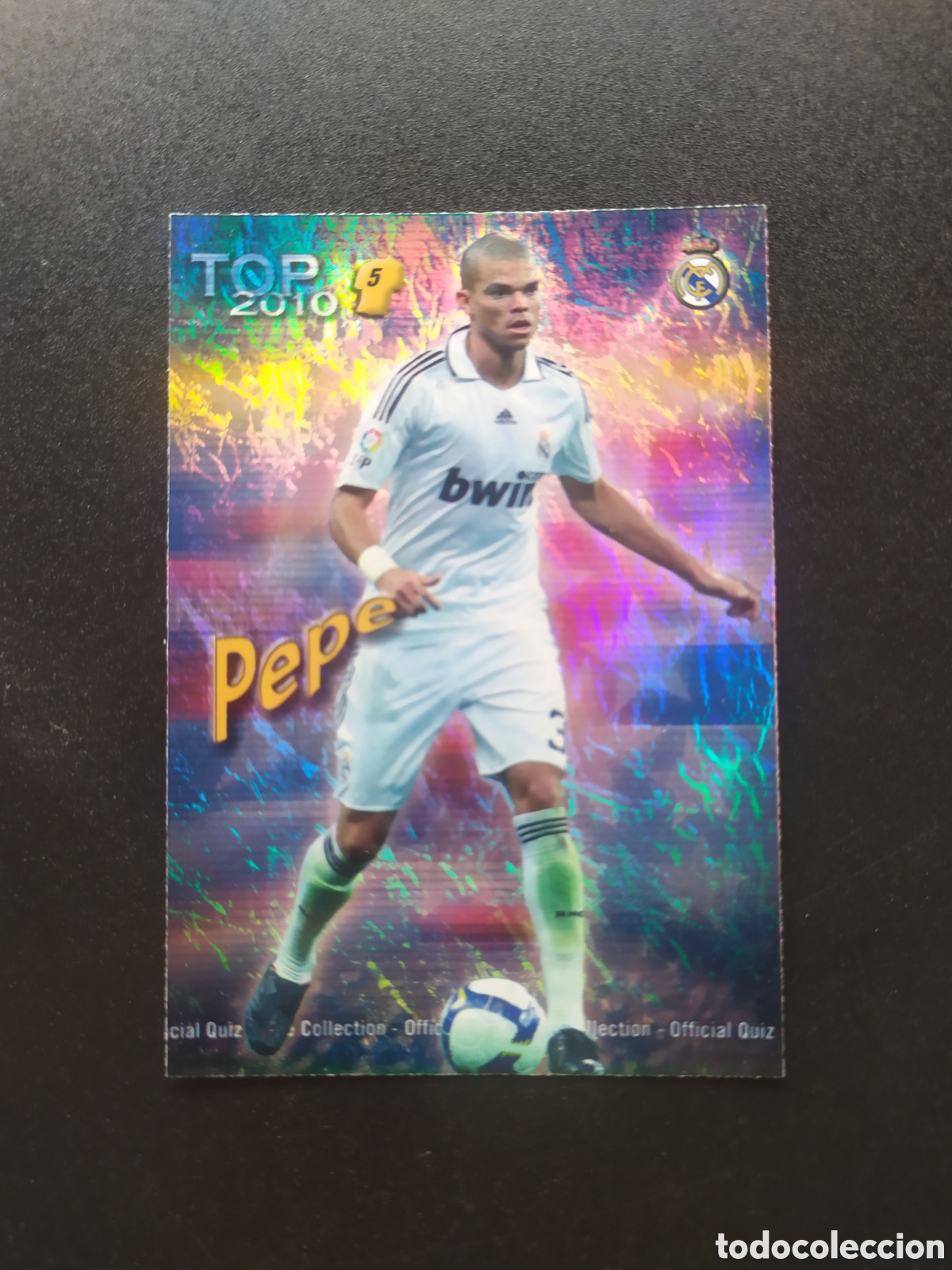 Cromos de f&uacute;tbol: Mundicromo fichas Liga 2009 2010 09 10 Pepe top brillo azul jaspeado n&deg; 569 Real Madrid