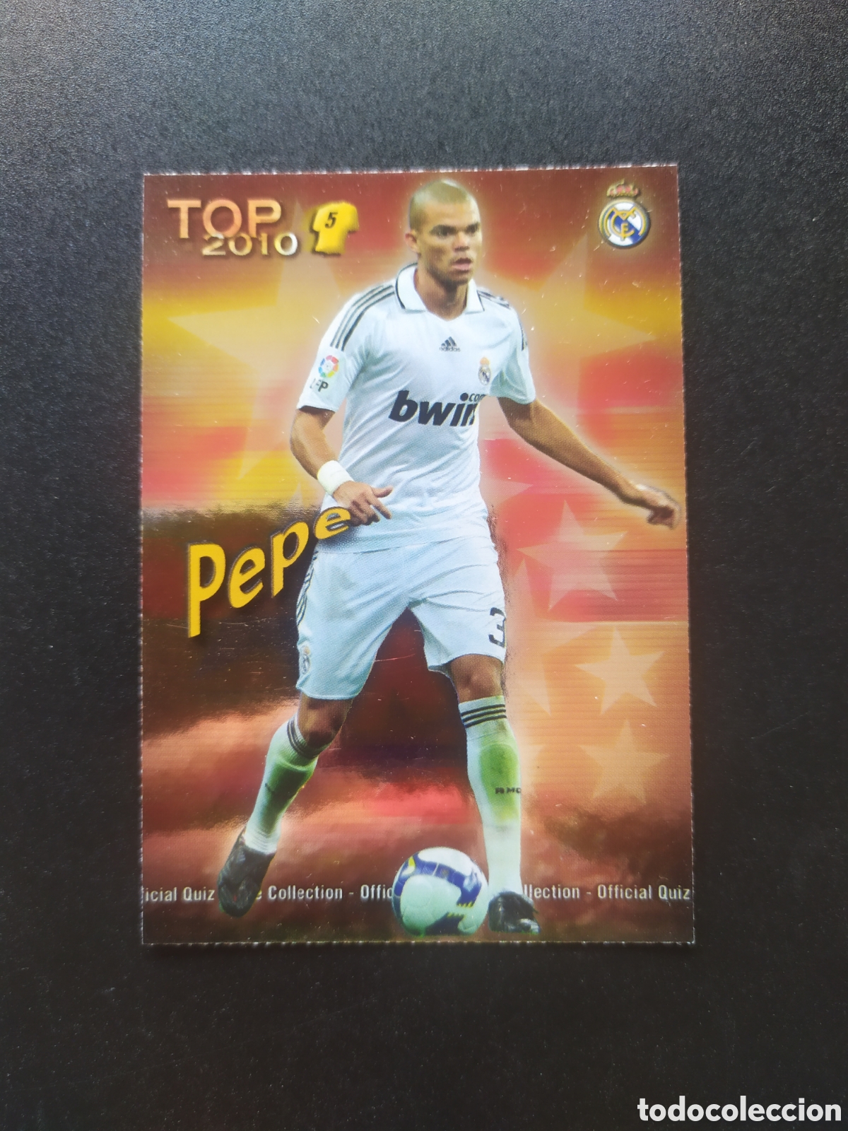 Cromos de f&uacute;tbol: Mundicromo fichas Liga 2009 2010 09 10 Pepe top brillo rojo n&deg; 569 Real Madrid