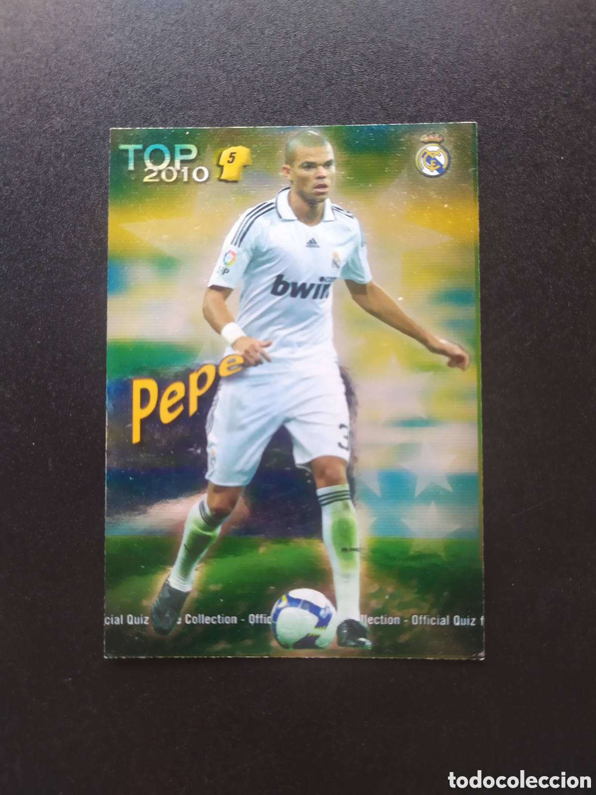 Cartes &agrave; collectionner de Football: Mundicromo fichas Liga 2009 2010 09 10 Pepe top brillo verde n&deg; 569 Real Madrid