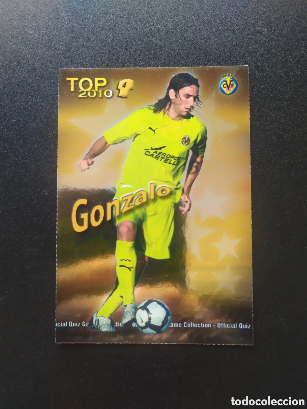 Football Stickers: Mundicromo fichas Liga 2009 2010 09 10 Gonzalo top brillo dorado n&deg; 564 Villarreal