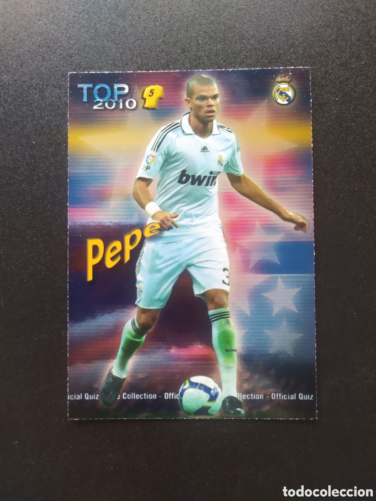 Cromos de f&uacute;tbol: Mundicromo fichas Liga 2009 2010 09 10 Pepe top brillo azul n&deg; 569 Real Madrid