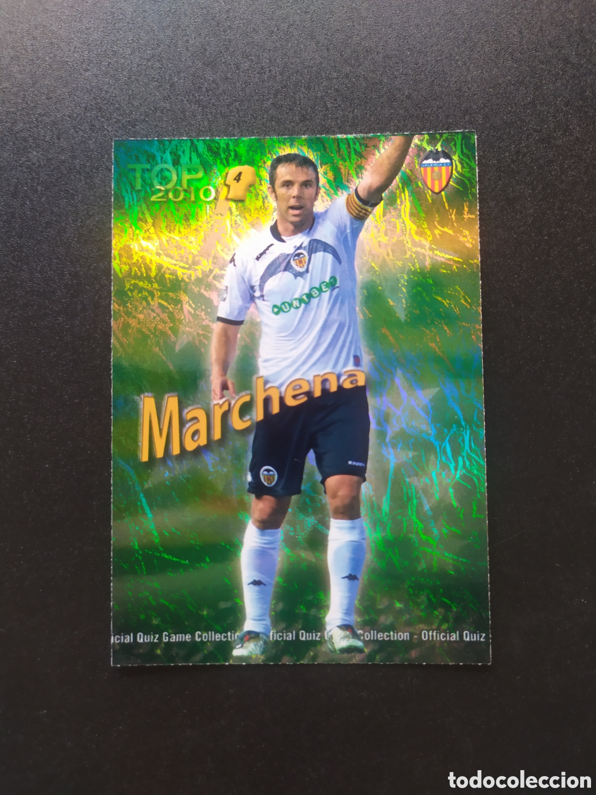 Cromos de f&uacute;tbol: Mundicromo fichas Liga 2009 2010 09 10 Marchena top brillo verde jaspeado n&deg; 566 Valencia