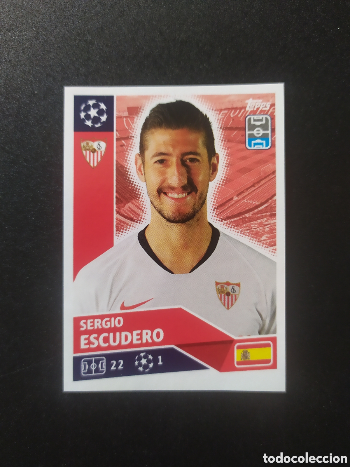 Fu&szlig;ball-Sticker: UEFA Champions League 2020 2021 20 21 stickers topps Escudero n&deg; 7 Sevilla