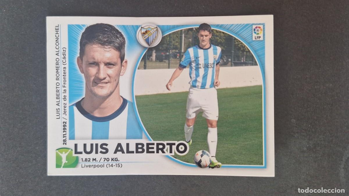 Fu&szlig;ball-Sticker: L4 LUIS ALBERTO MALAGA C. F. FICHAJE 1 LIGA ESTE 2014 2015 14 15 NUNCA PEGADO SIN PEGAR