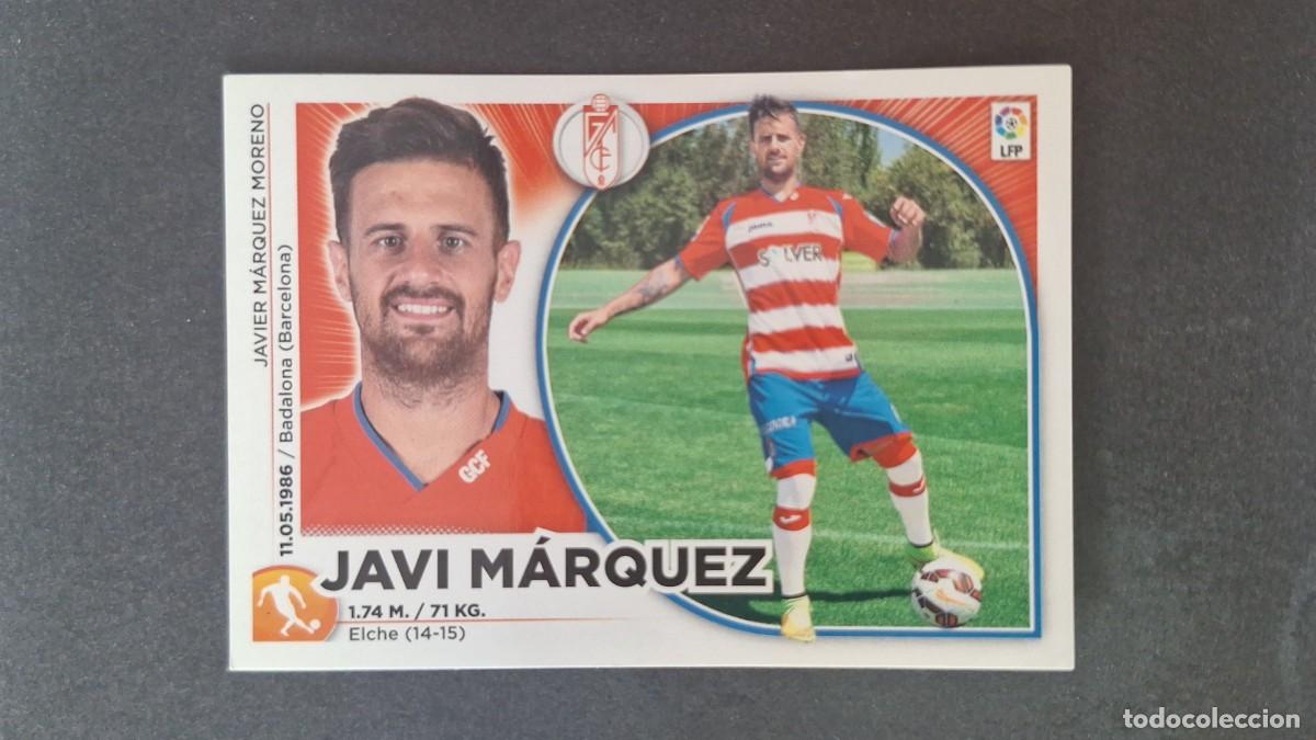 Cromos de f&uacute;tbol: L4 JAVI MARQUEZ GRANADA C. F. FICHAJE 12 LIGA ESTE 2014 2015 14 15 NUNCA PEGADO SIN PEGAR