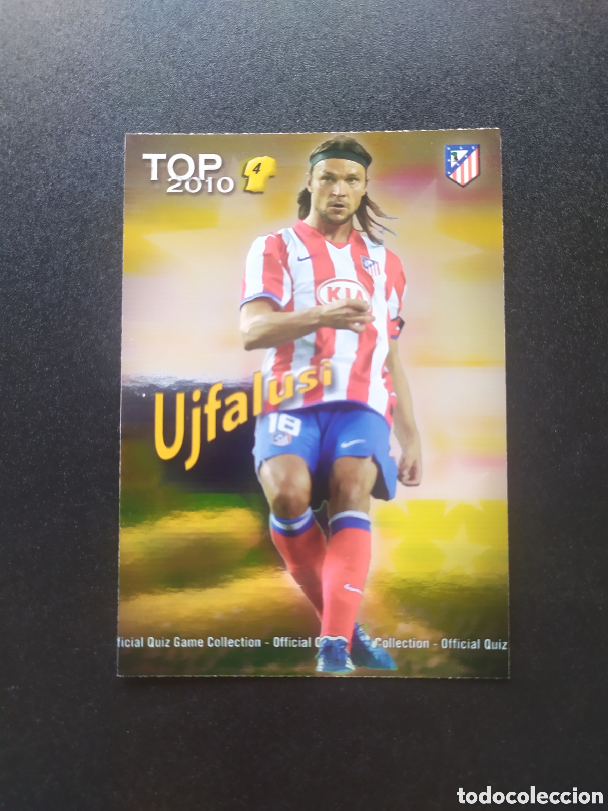 Cromos de f&uacute;tbol: Mundicromo fichas Liga 2009 2010 09 10 Ujfalusi top brillo dorado n&deg; 561 Atl&eacute;tico Madrid