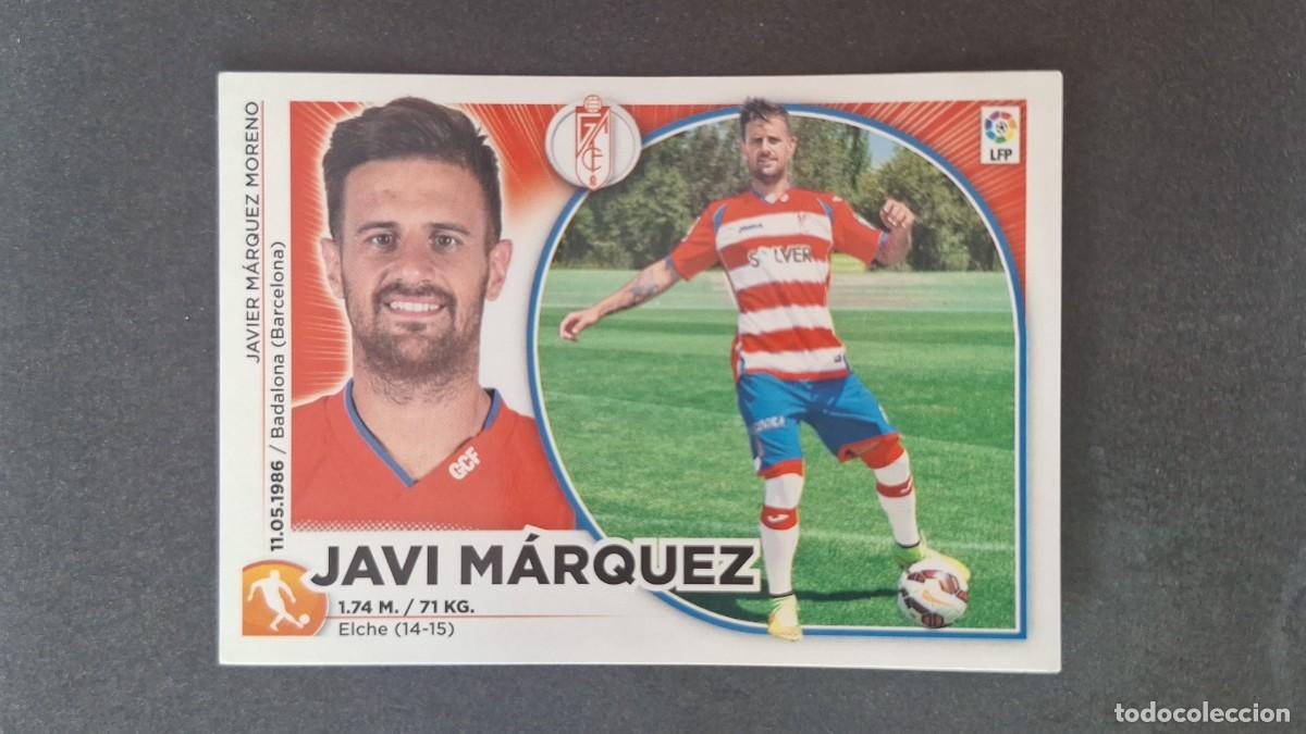 Cromos de f&uacute;tbol: L4 JAVI MARQUEZ GRANADA C. F. FICHAJE 12 LIGA ESTE 2014 2015 14 15 NUNCA PEGADO SIN PEGAR