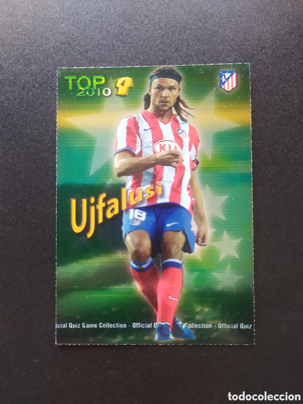 Cromos de f&uacute;tbol: Mundicromo fichas Liga 2009 2010 09 10 Ujfalusi top brillo verde n&deg; 561 Atl&eacute;tico Madrid