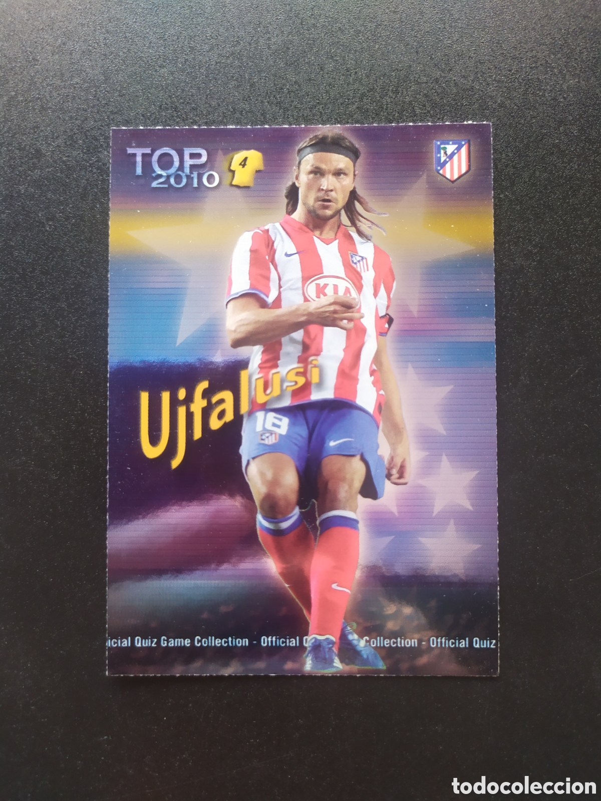 Cromos de f&uacute;tbol: Mundicromo fichas Liga 2009 2010 09 10 Ujfalusi top brillo azul n&deg; 561 Atl&eacute;tico Madrid