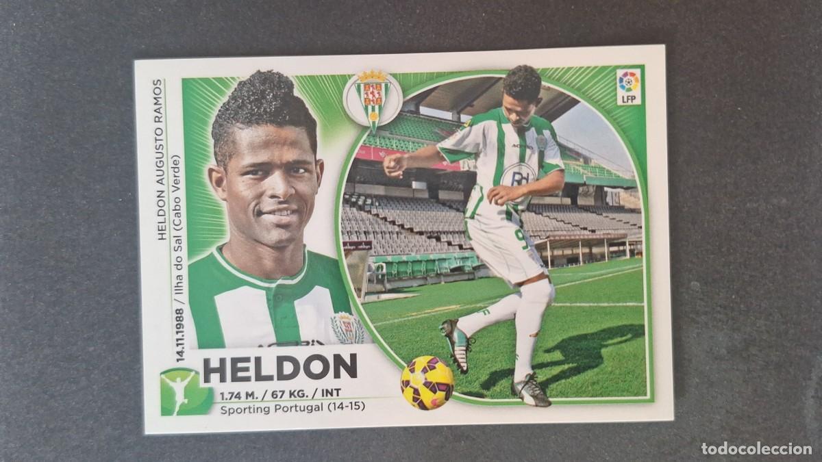 Cromos de f&uacute;tbol: L4 HELDON CORDOBA C. F. MERCADO INVIERNO LIGA ESTE 2014 2015 14 15 NUNCA PEGADO SIN PEGAR
