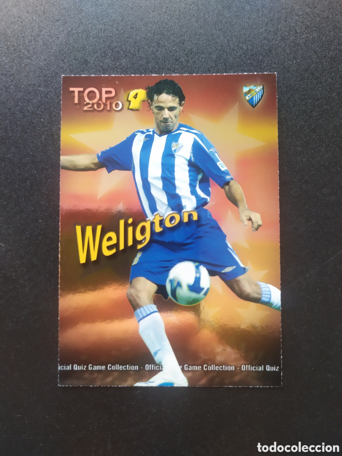 Cromos de f&uacute;tbol: Mundicromo fichas Liga 2009 2010 09 10 Weligton top brillo rojo n&deg; 562 M&aacute;laga