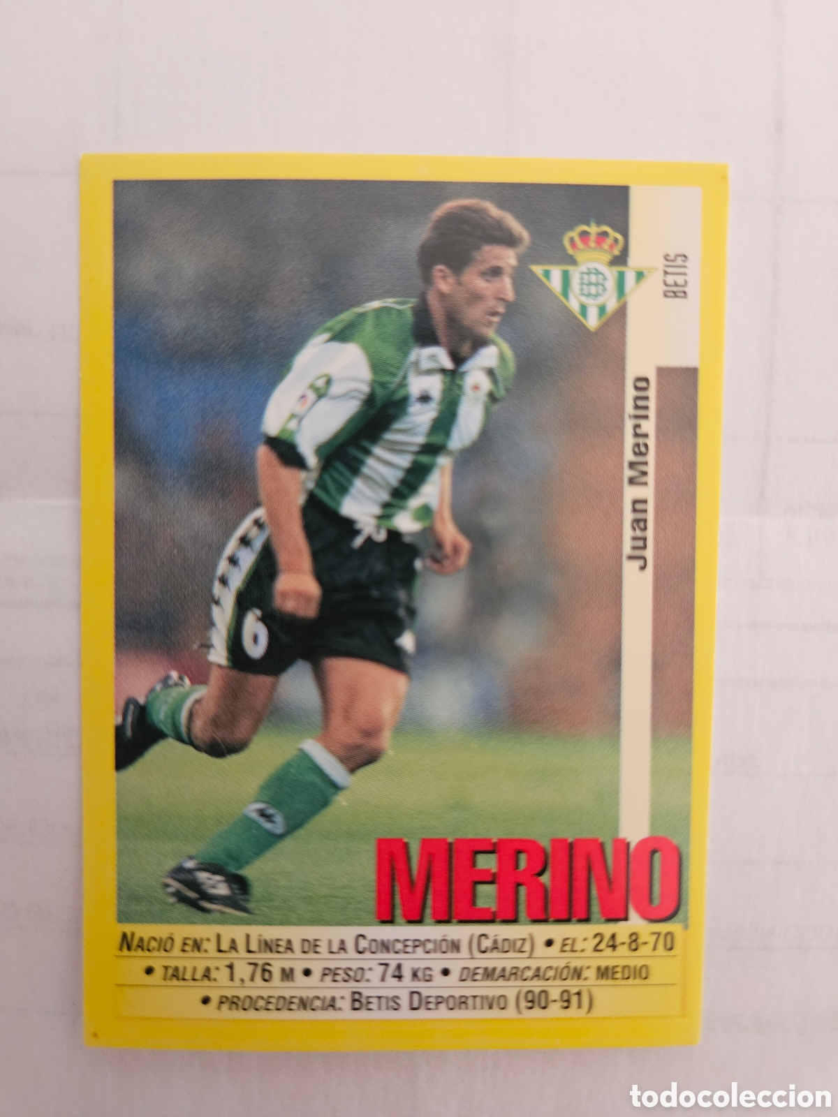 Cartes &agrave; collectionner de Football: 198 MERINO REAL BETIS PANINI 1999 2000 CROMO FUTBOL LIGA 99 00 SIN PEGAR