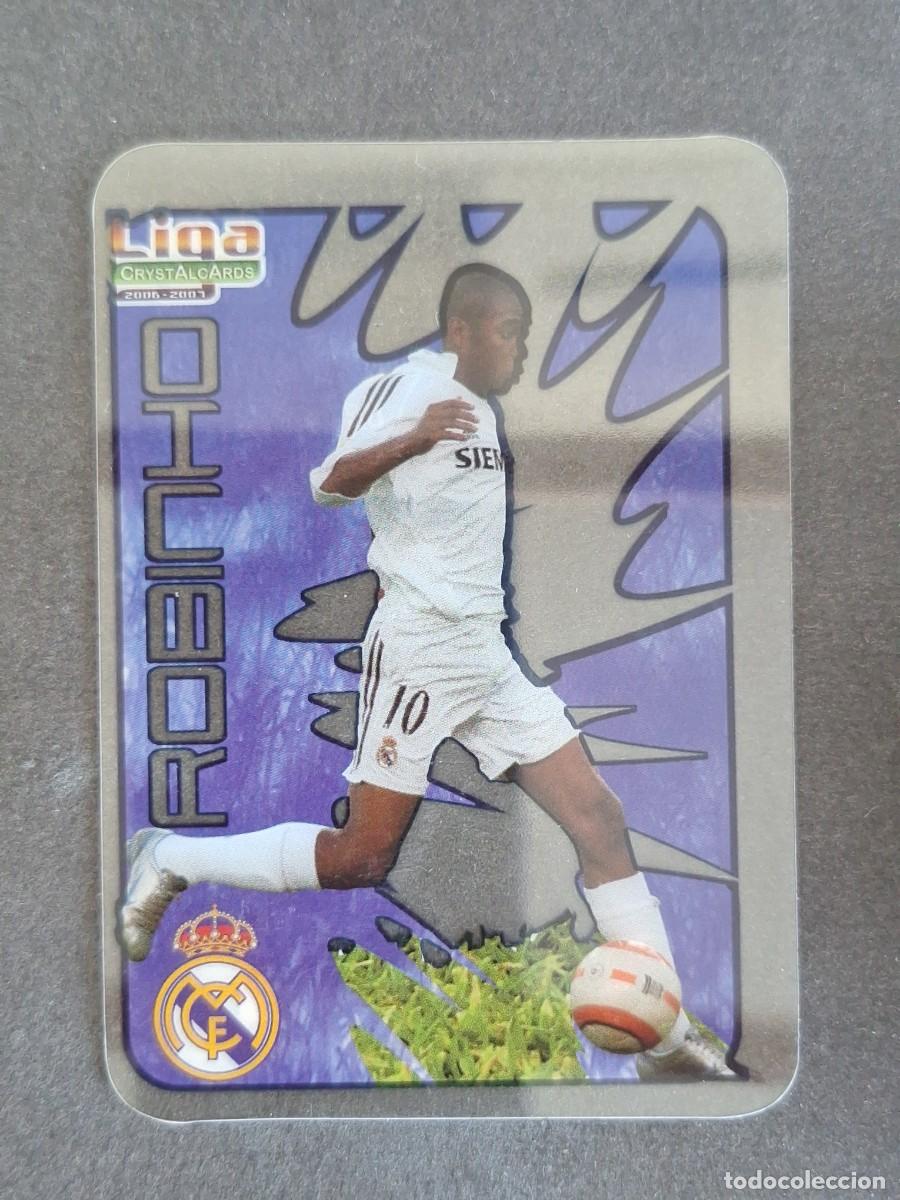 Cromos de f&uacute;tbol: L1 ROBINHO REAL MADRID 34 MUNDICROMO CRYSTALCARDS LIGA 2006 2007 06 07