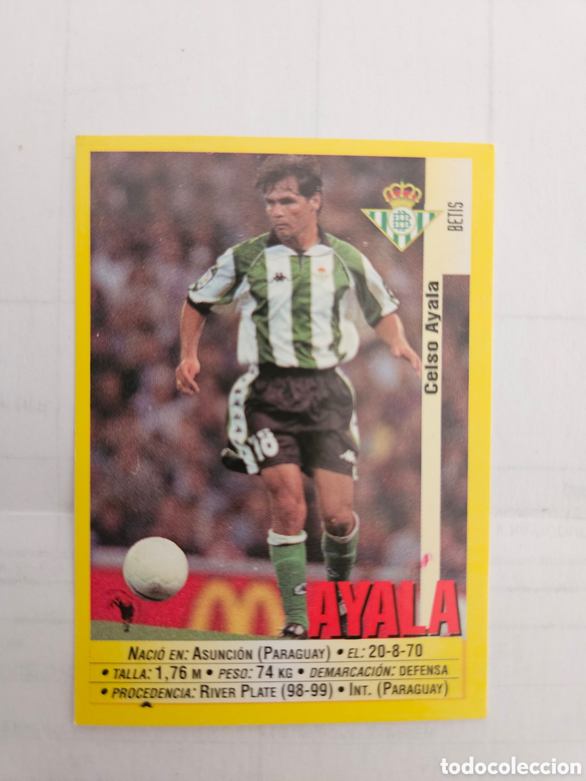 Football Stickers: 194 AYALA REAL BETIS PANINI 1999 2000 CROMO FUTBOL LIGA 99 00 SIN PEGAR -