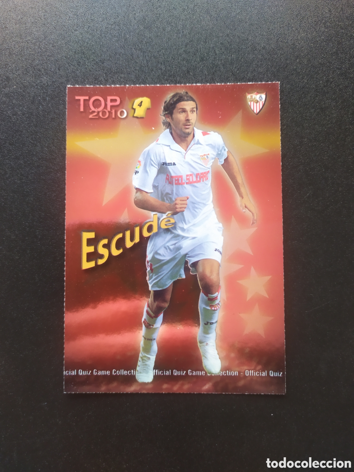 Cromos de f&uacute;tbol: Mundicromo fichas Liga 2009 2010 09 10 Escud&eacute; top brillo rojo n&deg; 567 Sevilla