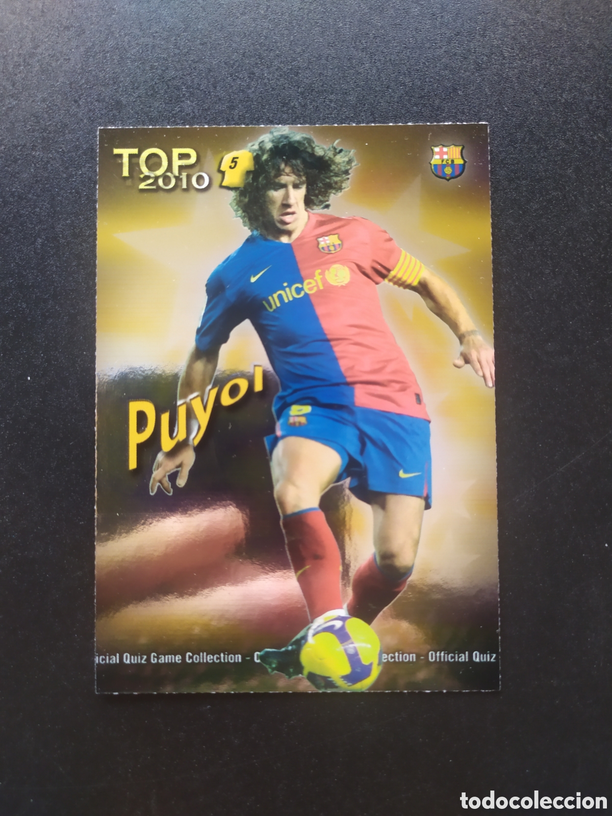 Cromos de f&uacute;tbol: Mundicromo fichas Liga 2009 2010 09 10 Puyol top brillo dorado n&deg; 568 Barcelona