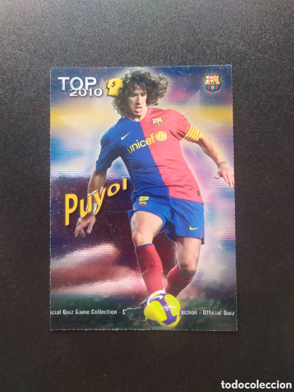 Cromos de f&uacute;tbol: Mundicromo fichas Liga 2009 2010 09 10 Puyol top brillo azul n&deg; 568 Barcelona