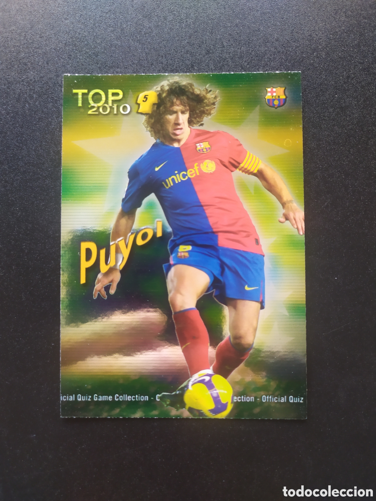 Cromos de f&uacute;tbol: Mundicromo fichas Liga 2009 2010 09 10 Puyol top brillo verde n&deg; 568 Barcelona