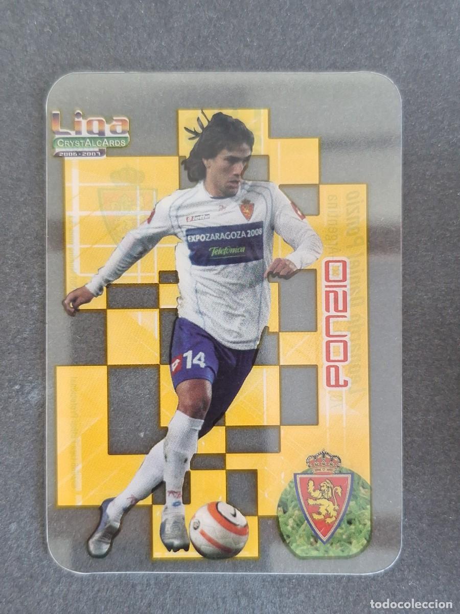 Cromos de f&uacute;tbol: L1 POZIO REAL ZARAGOZA 185 MUNDICROMO CRYSTALCARDS LIGA 2006 2007 06 07