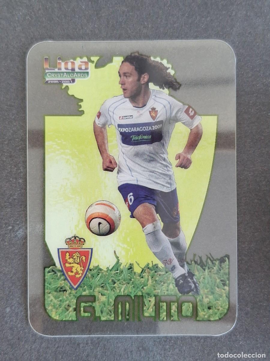 Cromos de f&uacute;tbol: L1 GABI MILITO REAL ZARAGOZA 187 MUNDICROMO CRYSTALCARDS LIGA 2006 2007 06 07
