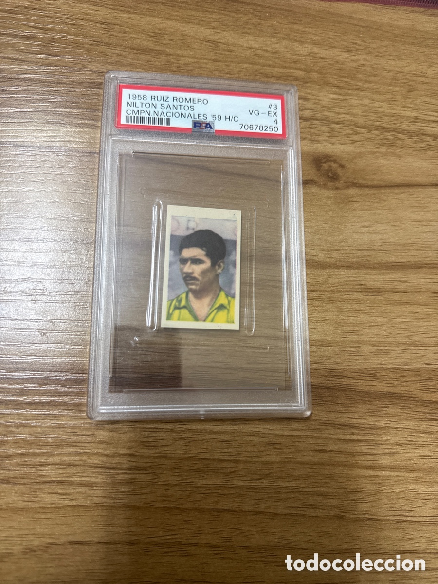 Cromos de f&uacute;tbol: 1958 NILTON SANTOS BRASIL # 3 RUIZ ROMERO PSA 4 VG - EX