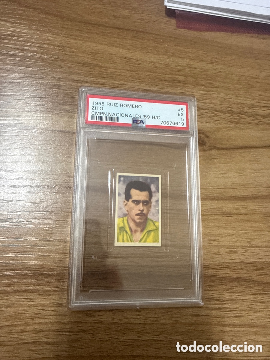Cromos de f&uacute;tbol: 1958 ZITO SANTOS BRASIL # 5 RUIZ ROMERO PSA 5 EX