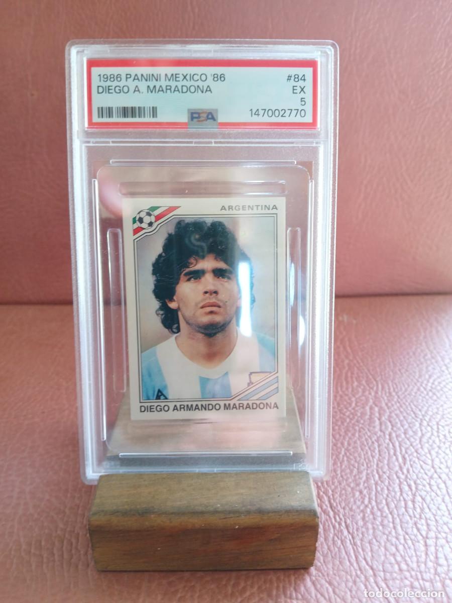 Cromos de f&uacute;tbol: DIEGO ARMANDO MARADONA. 1986 PANINI,M&eacute;xico &rdquo;86. PSA 5