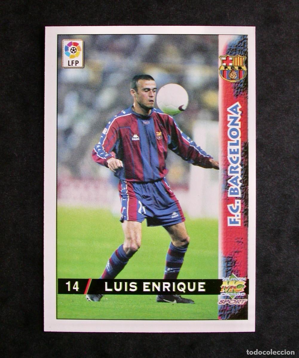 Cromos de f&uacute;tbol: N&ordm; 14 LU&Iacute;S ENRIQUE DEL F.C. BARCELONA (VERSI&Oacute;N &rdquo;A&rdquo; NOMBRE REVERSO) LAS FICHAS DE LA LIGA 98-99 DE MC