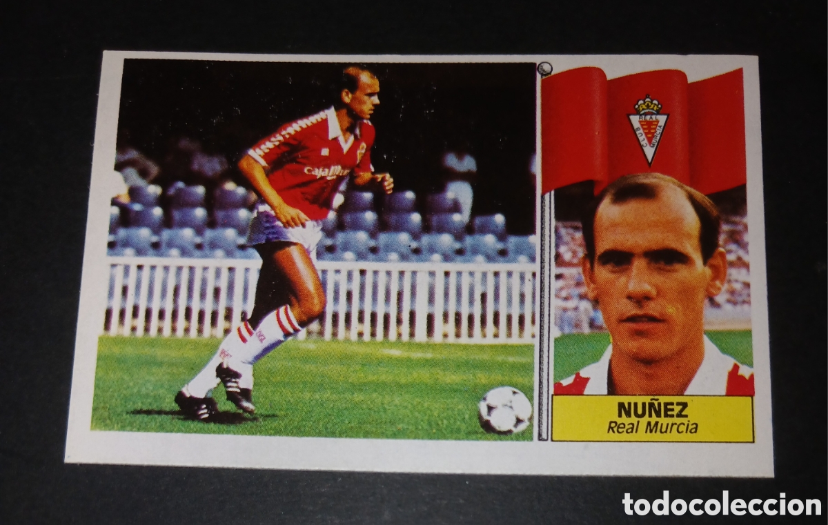 Cromos de f&uacute;tbol: Cromo N&uacute;&ntilde;ez - Real Murcia - Ediciones Este Liga 1986/1987 (86/87) - Nunca Pegado / Sin Pegar