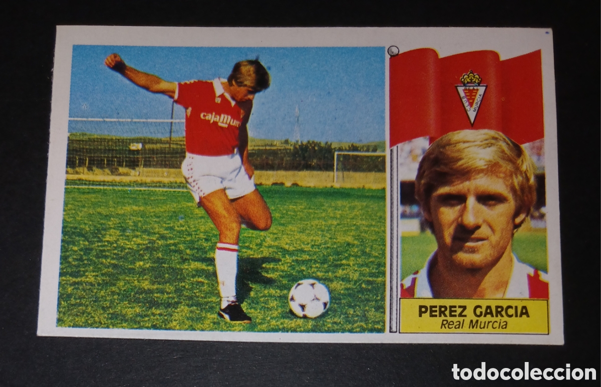 Cromos de f&uacute;tbol: Cromo Perez Garcia - Real Murcia - Ediciones Este Liga 1986/1987 (86/87) - Nunca Pegado / Sin Pegar