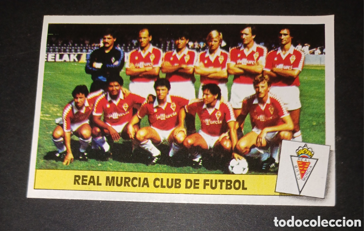 Cromos de f&uacute;tbol: Cromo Alineacion Real Murcia - Ediciones Este Liga 1986/1987 (86/87) - Nunca Pegado / Sin Pegar